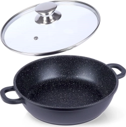 Γρανιτένιο τηγάνι με γυάλινο καπάκι GRANDE 24 cm