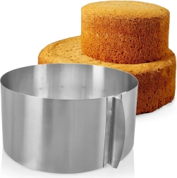 Ρυθμιζόμενο ανοξείδωτο τσέρκι για κέικ 16–30 cm