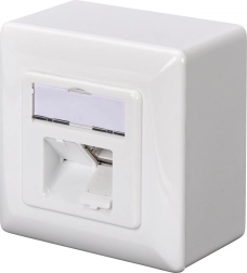 Επιτοίχια θωρακισμένη πρίζα δικτύου CAT 6A 2x RJ45