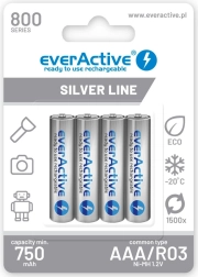 Επαναφορτιζόμενες μπαταρίες AAA 800 mAh – 4 τεμ.