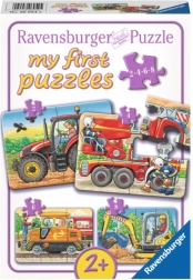 Ravensburger τα πρώτα μου παζλ Μηχανήματα μεταφοράς 4σε1 (2, 4, 6, 8 κομμάτια)