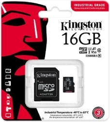 Βιομηχανική κάρτα μνήμης microSD 16 GB CL10 UHS‑I Kingston