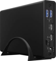 Εξωτερικό περίβλημα ICY BOX για 2,5"/3,5" HDD/SSD με USB‑C και USB hub