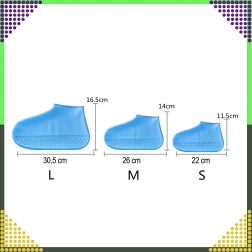 Αδιάβροχα σιλικονένια καλύμματα παπουτσιών κατά της βροχής, αντιολισθητικά – μέγεθος M
