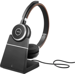 Στερεοφωνικά ασύρματα ακουστικά Jabra Evolve 65 με σταθμό φόρτισης