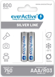 Επαναφορτιζόμενες μπαταρίες AAA R03 800 mAh Ready To Use 2 τεμ.