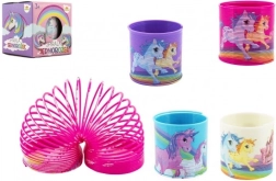 Πλαστικό σπιράλ ελατήριο με μονόκερους, διάμετρος 6,5 cm