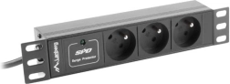 Ρακέτα τροφοδοσίας rack PDU 10" 1U, 3x πρίζα FR, 2 m, 16 A, 230 V, μαύρη