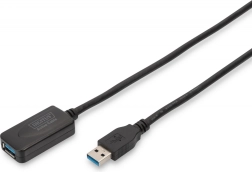 Ενεργό καλώδιο επέκτασης USB 3.0 Τύπου A/A μαύρο 5m