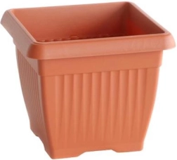 Τετράγωνη γλάστρα 15 × 15 cm, ύψος 13 cm