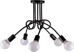 Μοντέρνο φωτιστικό οροφής 5x E27 – Μαύρο