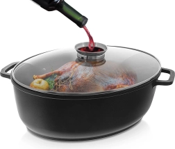 Γρανιτένια οβάλ γάστρα με καπάκι 12 l ORION Grande