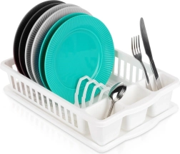 Λευκή βάση αποστράγγισης πιάτων 39,5 × 26 × 8,5 εκ.