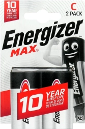 Αλκαλικές μπαταρίες C LR14 ENERGIZER MAX, blister 2 τμχ