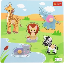 Ξύλινο μίνι παζλ Safari – 5 κομμάτια