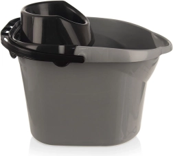 Γκρι κουβάς για σφουγγαρίστρα 12 l με στίφτη