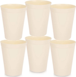 Κρεμ πλαστικά ποτήρια SANDY 300 ml – σετ 6 τεμ.