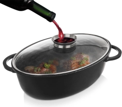 Οβάλ γρανιτένιο ταψί/γάστρα με καπάκι 8 l, 45 × 27,5 cm