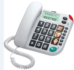 Ενσύρματο τηλέφωνο MaxCom KXT 480 BB λευκό