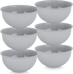 Πλαστικά μπολ Sandy 13 cm, 500 ml, γκρι, σετ 6 τεμ.