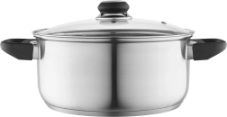 Altom Design ανοξείδωτη κατσαρόλα emilio 4,2 l, 24 cm με γυάλινο καπάκι