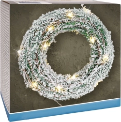Φωτιζόμενο χριστουγεννιάτικο στεφάνι με 30 LED, 40 cm