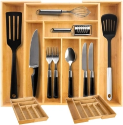 Μπαμπού επεκτεινόμενος οργανωτής συρταριού RUHHY