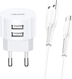 Φορτιστής USAMS T20 με 2xUSB και microUSB