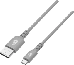 Καλώδιο σιλικόνης USB–USB‑C 1 m, γκρι, Quick Charge
