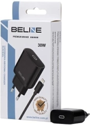 Φορτιστής πρίζας 30W GaN USB‑C με καλώδιο Lightning – μαύρο