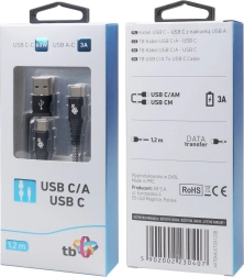 Καλώδιο 2σε1: USB-C και USB A με μήκος 1,2 m