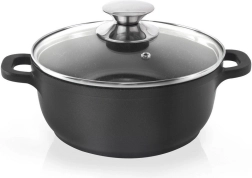 Γρανιτένια κατσαρόλα με γυάλινο καπάκι GRANDE 24 cm, 4 l