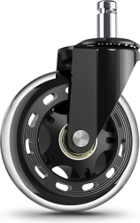 Λαστιχένιος τροχός για καρέκλα γραφείου 76 mm – 1 τεμάχιο