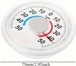 Αυτοκόλλητο αναλογικό θερμόμετρο για παράθυρο και εσωτερικό −50 έως +50 °C