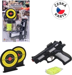 Παιδικό πιστόλι με μπαλάκια με δύο στόχους 15 cm