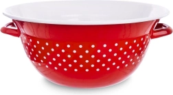 Εμαγιέ μπολ κουζίνας κόκκινο με πουά 26 cm, 2,5 l