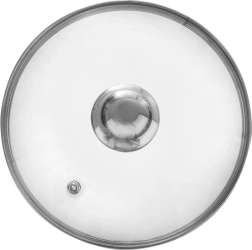 Γυάλινο καπάκι 20 cm με ανοξείδωτο περίγραμμα