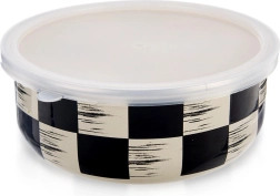 Εμαγιέ μπολ με καπάκι Σκακιέρα 19 cm, 1,5 l