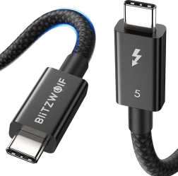 Καλώδιο BlitzWolf USB‑C 240 W, 0,5 m (μαύρο)