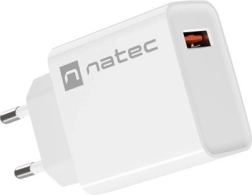 Φορτιστής τοίχου NATEC Ribera 1× USB‑A 18 W λευκός