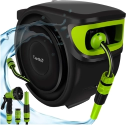 Αυτόματος τυλιχτής λάστιχου κήπου 25 m GARDLOV με επιτοίχια βάση και πιστόλι 7 λειτουργιών