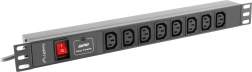 Τροφοδοτική ράγα rack Lanberg PDU 19'' 1U, 16 A, 8× IEC C13, είσοδος IEC C20, καλώδιο 2 m, μαύρη