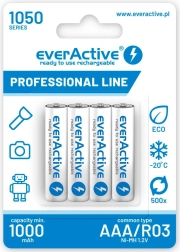 Επαναφορτιζόμενες μπαταρίες AAA R03 1050 mAh, blister 4 τεμ.