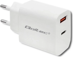 Φορτιστής πρίζας 18W USB-C PD και QC 3.0 Λευκός