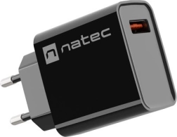 Φορτιστής πρίζας NATEC ribera 1× USB‑A 18 W, μαύρος