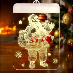 Χριστουγεννιάτικη τρισδιάστατη γυάλινη διακόσμηση παραθύρου