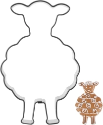 Ανοξείδωτο κουπάτ προβατάκι 7 cm