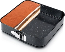 Αποσπώμενη τετράγωνη φόρμα ψησίματος γρανίτη 28 × 28 × 6,8 cm