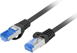 Patchcord κατ.6a S/FTP LSZH CCA 0,25m μαύρη μποτάκι