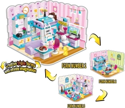 Qman απεριόριστες ιδέες κοριτσίστικο δωμάτιο 3σε1 κατασκευαστικό σετ (194 κομμάτια)